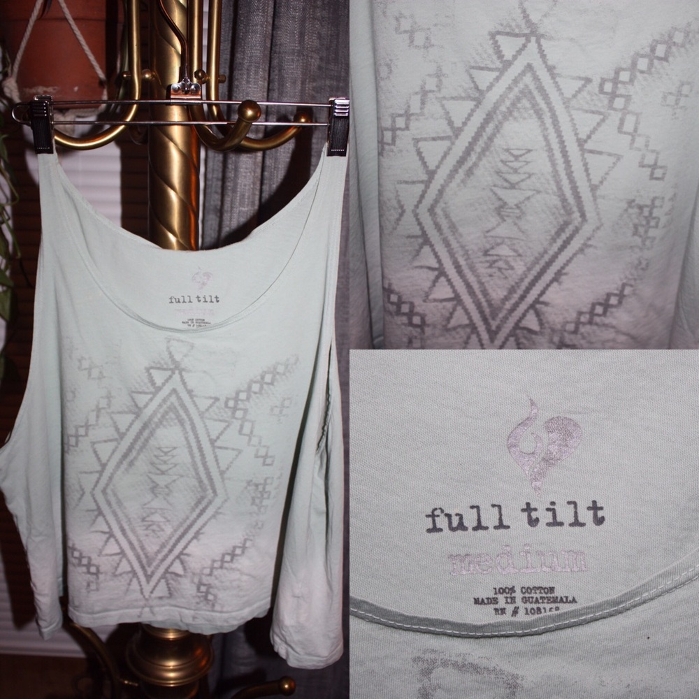 Full Tilt ombré tank w/ Aztec design